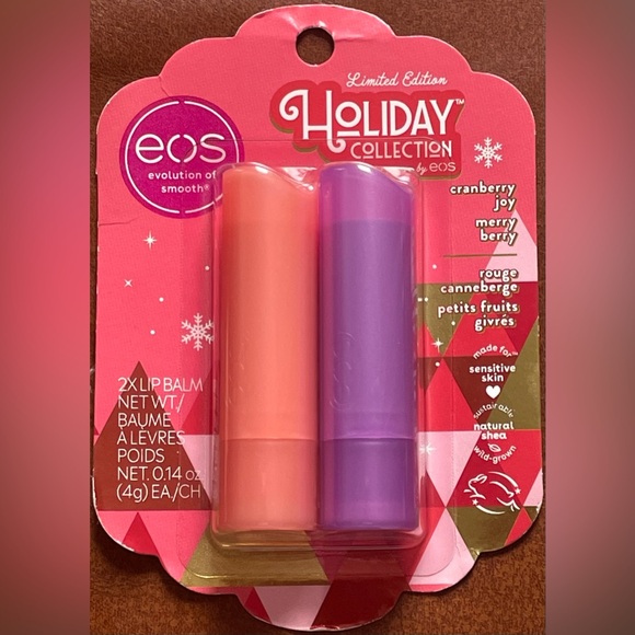 eos Other - BNWT!esos,Limited Edition HOLIDAY COLLECTION,2LIP BALM cranberry joy,merry berry